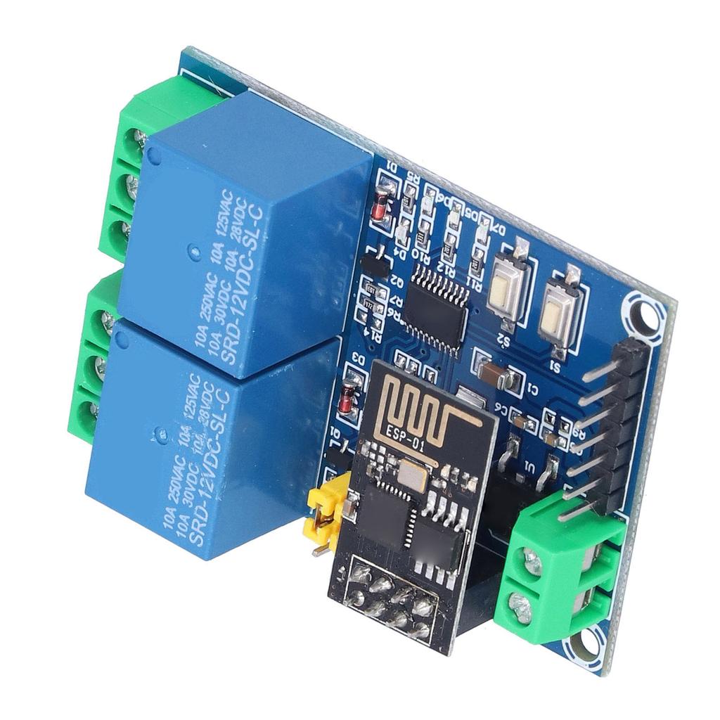 Двухканальное реле Wi-Fi 12 В ESP8266 Релейный модуль Wi-Fi для телефона с дистанционным переключателем для умного дома IOT