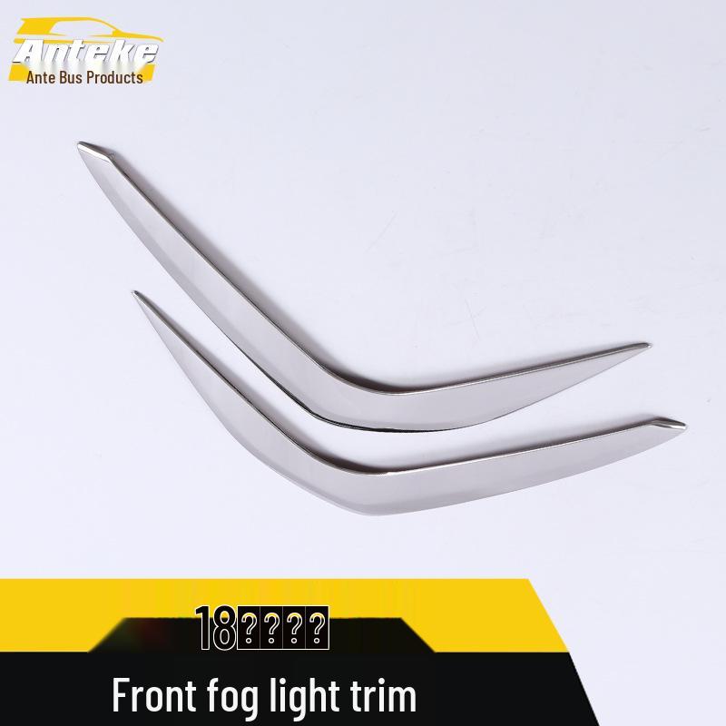 Wolando Front Fog Light Trim: Stainless Steel Bumper Guard for 18 Models