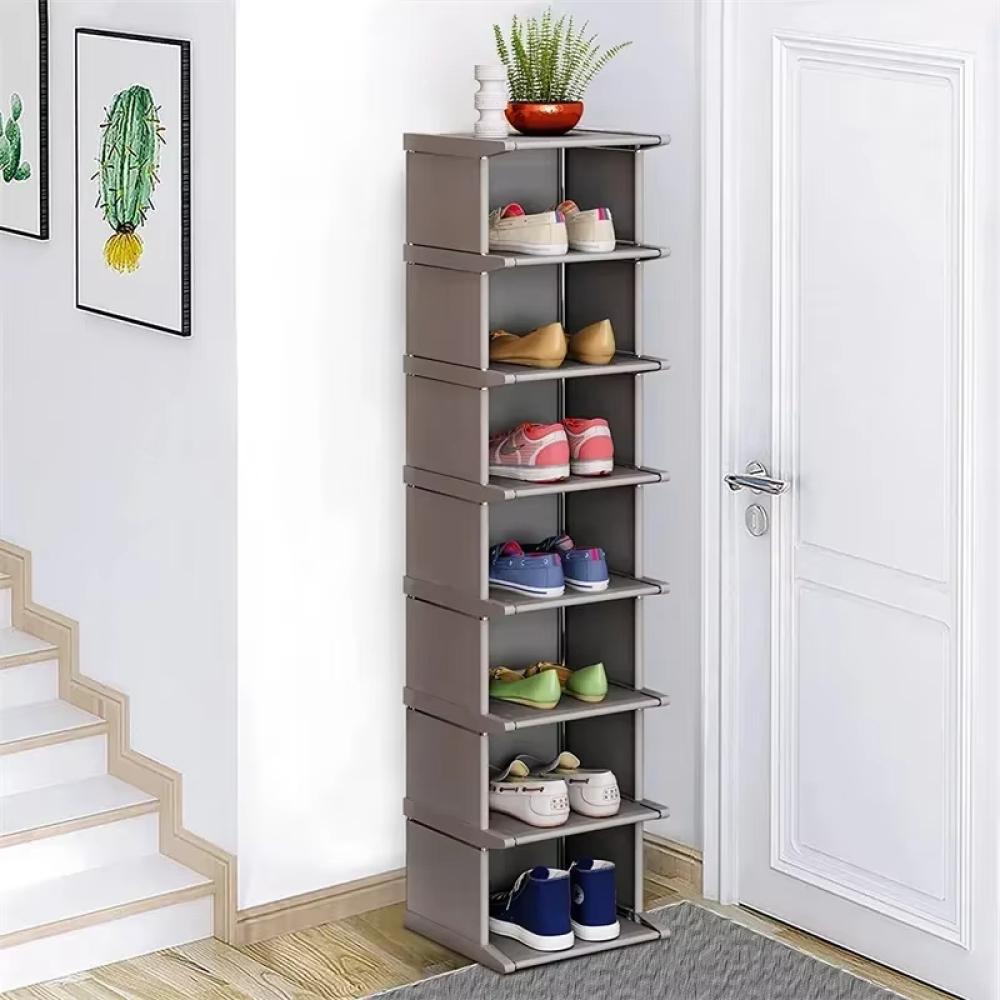 Metal Shoe Organizer Multiple Layers Dormitory Storage Rack Stackable Shelf Adjustable Storage Cabinet Save Space For Bedroom