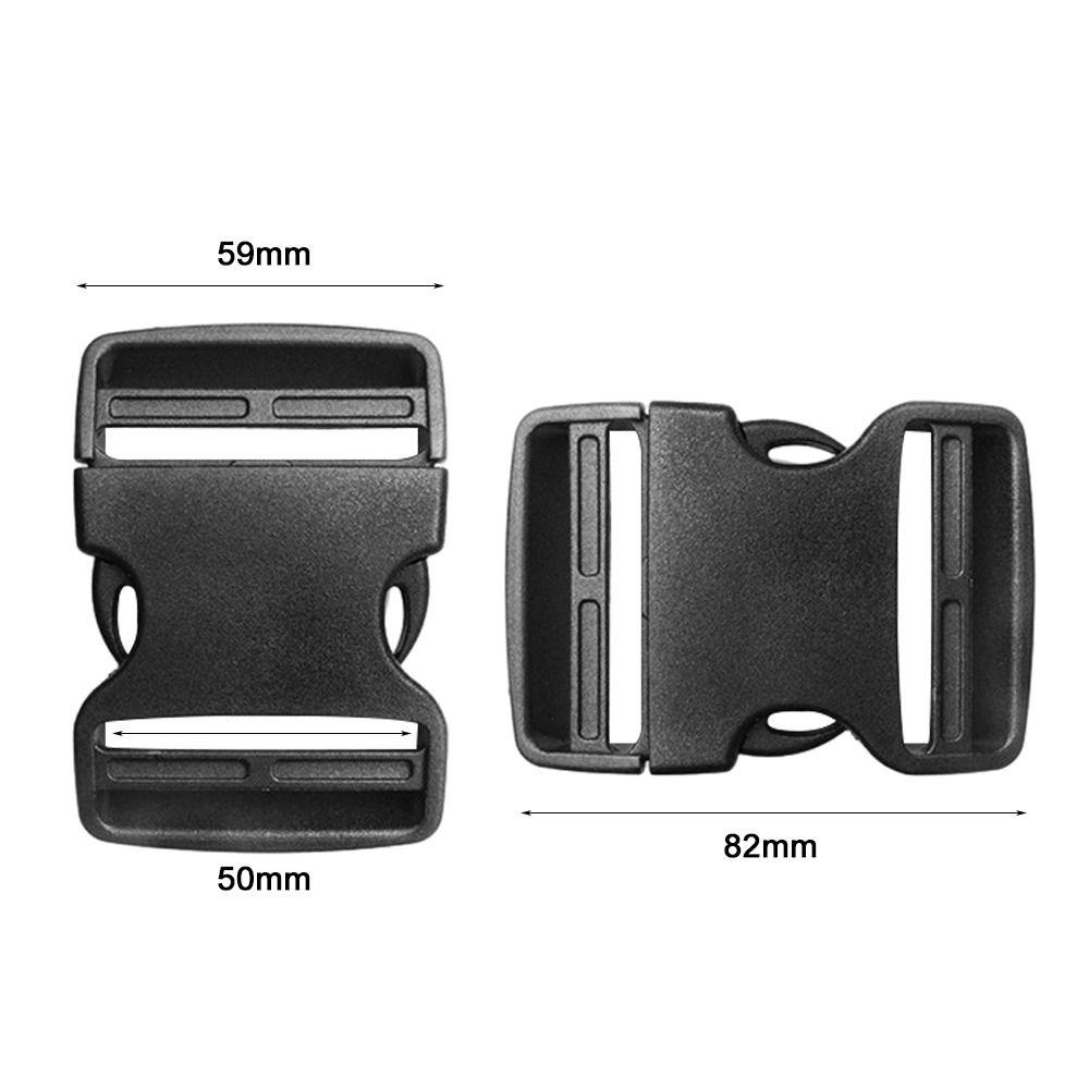 2pcs Black Paracord Bracelet Buckle Plastic Side Release Buckles Curved Buckle Lock Outdoor Tool