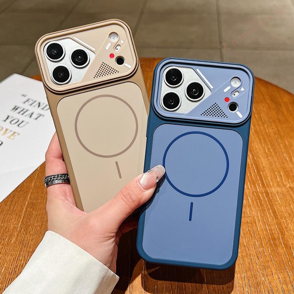 Магнитный чехол для телефона для iPhone 17 Air 11 12 13 14 15 16 17 Pro Max Magsafe Официальный ударопрочный жесткий защитный чехол