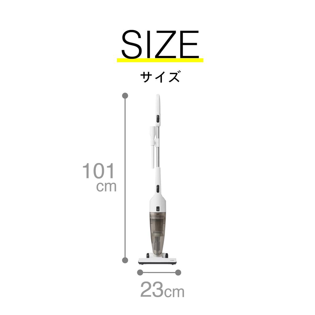 Twin Bird Vacuum Cleaner Corded Stick Vacuum Cleaner Handy Cleaner Cyclone Lightweight 2WAY Powerful Freestanding Special White TC-E124SPW