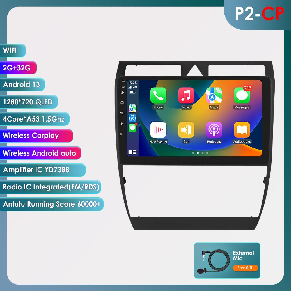 Hizpo 4G+WIFI 2 Din Android Авто Радио для A6 C5 1997 - 2004 S6 RS6 Carplay Автомобильный Мультимедиа GPS 2din Авторадио Навигация GPS Головное Устройство Автоаудио Видео