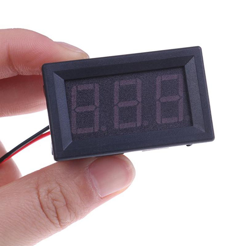 Цифровой вольтметр DC5V-120V Цифровой вольтметр Панельный измеритель напряжения Красный/Синий/Зеленый Для электромобиля Мотоцикла Автомобиля