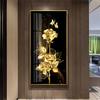 Black Golden Rose Flower Butterfly Abstract Poster Nordic Art Plant Canvas Painting Modern Wall Picture for Living Room Decor