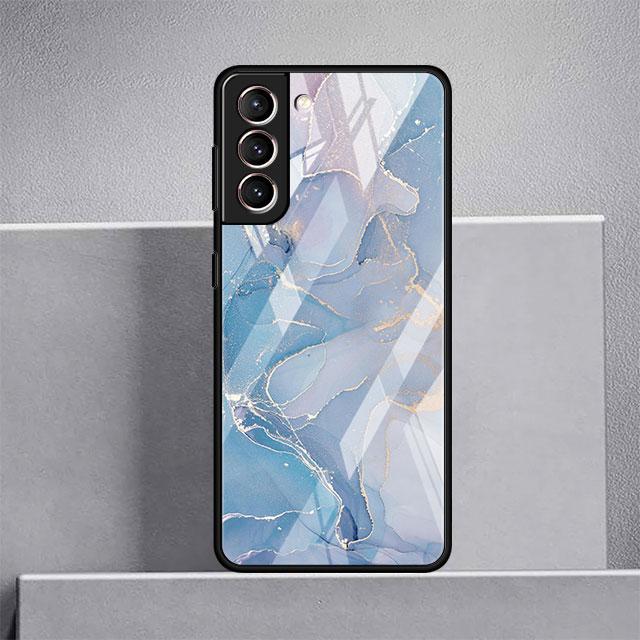 Мраморный узор 3 стеклянный чехол для Samsung Galaxy S22 S20 FE S21 Plus чехол для телефона S10 5G S9 Note 20 Ultra 10 Lite Shell