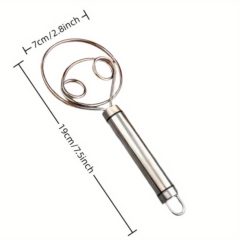 Ручной миксер для теста из нержавеющей стали со скребком, инструмент для быстрого смешивания с двумя отверстиями для приготовления пищи, выпечки и взбивания, кухонный гаджет для фургонов с едой и пекарен