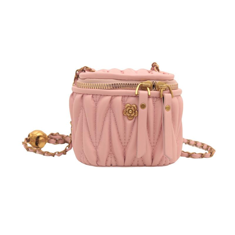 Flower Shape Lock Solid Color Single Shoulder Crossbody Bag Kids Gift Fashion