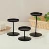 Candlestick Candle Base Candlestick Matte Disc Black Metal Iron Ornaments Wedding Decorations Candelabro Memory Candle Holders