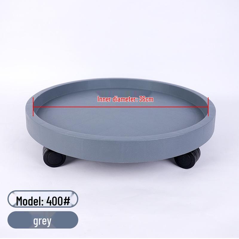 Flower Pot Tray with Universal Wheels, Thickened Resin Base, and Movable Casters