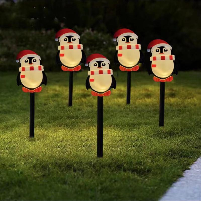 2025 Солнечные Рождественские Санта и Снеговик Светящиеся Гирлянды для Наружного Декора