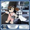 Houndstooth Car Tissue Box with Cute Palm-Sized Dog Doll
