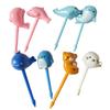 8Pcs/Set Mini Dolphin Fruit Fork Kids Snack Dessert Bento Sandwich Lunches Party Decoration