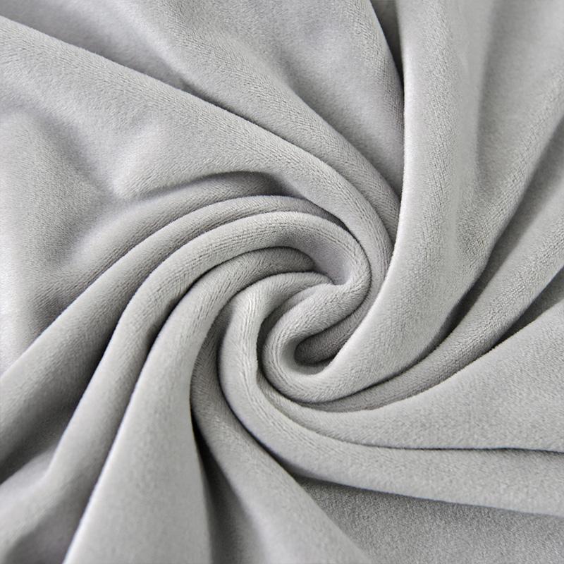 Toscana Velvet Chair Cover, Light Gray Velvet, Thick
