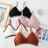 Summer Candy Color Patchwork Bandeau Camisole with Chest Pad and Anti-Exposure Back for Girls