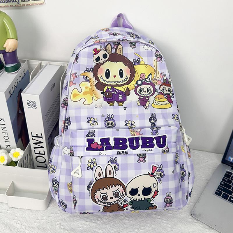 Labubu Children's School Bag New Cartoon Cute Backpack Printed Primary School Students Lightweight Backpack
