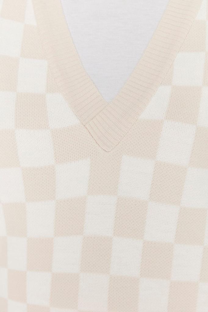 Women's Fashion Stylish Sweater Black V-Neck Knitwear Sweater