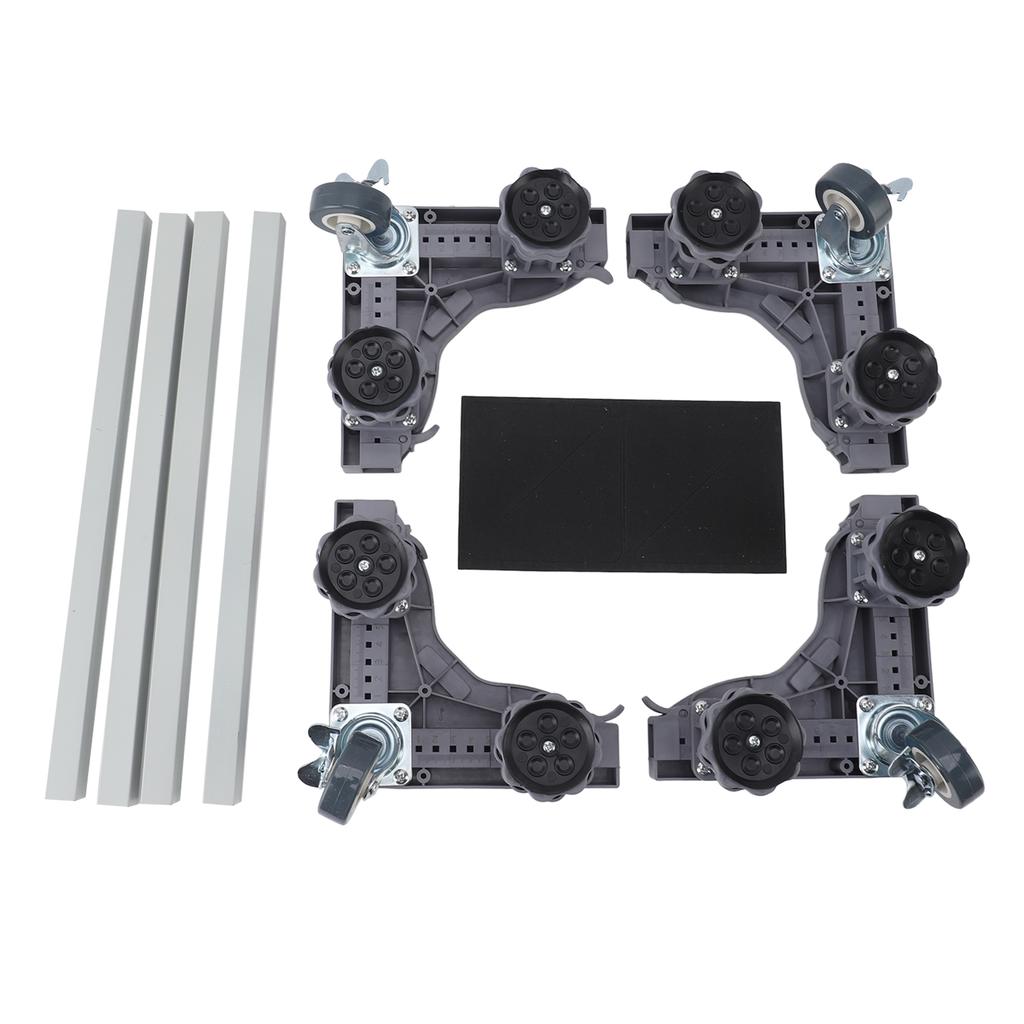 Мобильная подставка для холодильника Основание из железо-алюминиевого сплава Регулируемая тележка Подставка для стиральной машины с тормозом Угол баланса