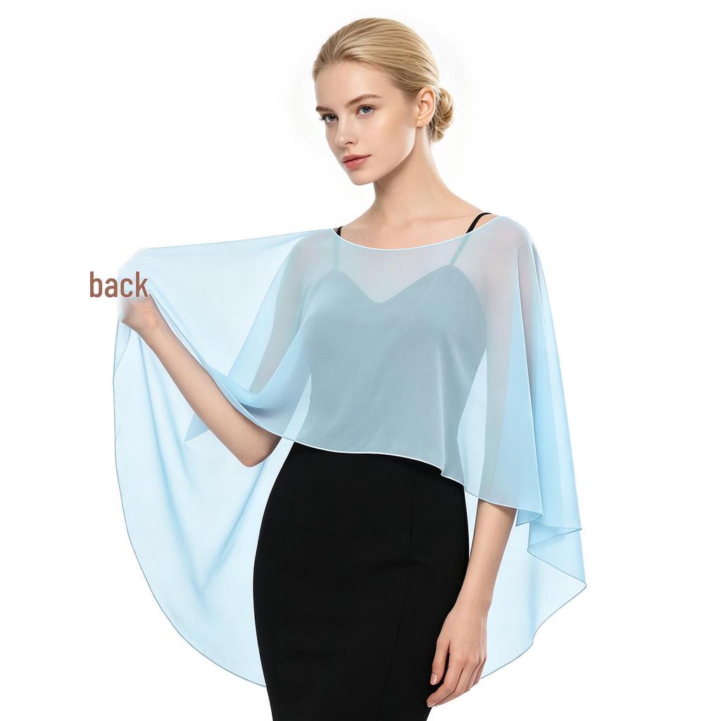 Chiffon Women's Sun Protection Cape Shawl Pullover