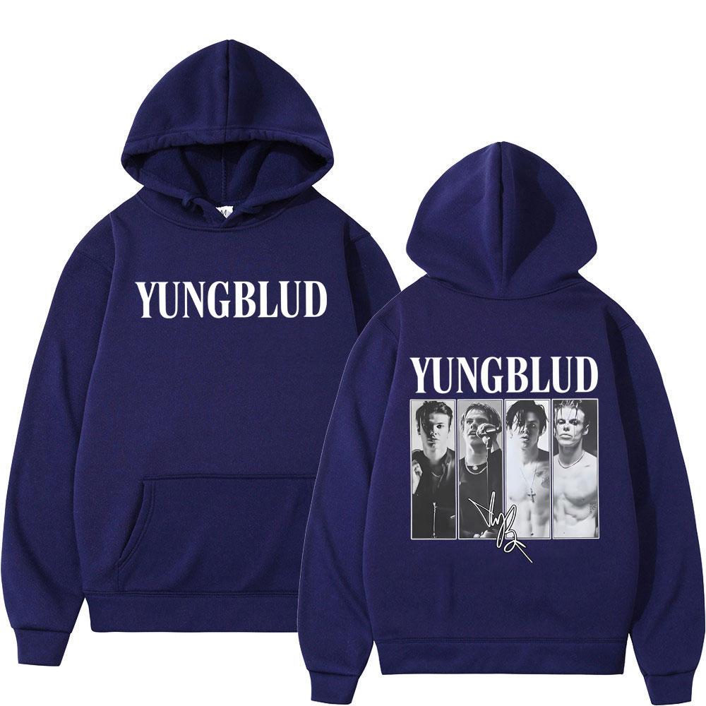 IDOLS Tour 2025 Yungblud Signature Gothic Vintage Graphic Hoodie Women Long-sleeved Loose Hip-hop Punk Sweatshirt Streetwear