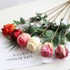 58cm Artificial Flowers Pink Artificial Roses Fake Flowers Blossom Bride Bouquet for Wedding Home Decor