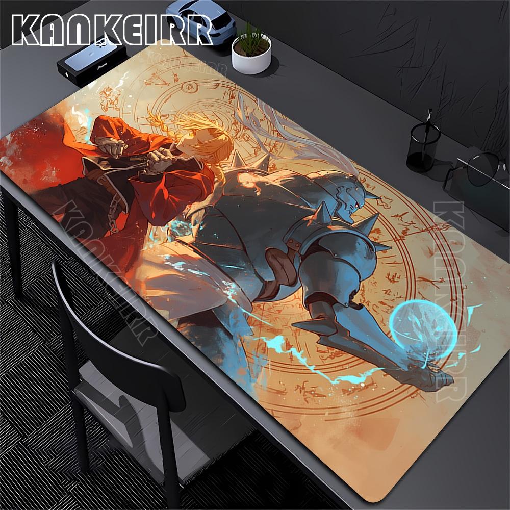 Mouse Pad Fullmetal Alchemist Mousepad Gaming Gamers Large Desk Mat Keyboard Anime Gamer Complete Kawaii Pc Accessories Carpet