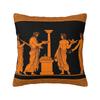 Red Figure Greek Vase Offering Scen Square Pillowcase Pillow Cover Polyester Cushion Decor Comfort Throw Pillow for Home Sofa