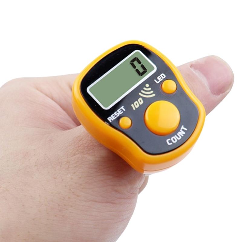 Мини Счетчик Ручной Кликер Счетчик со Сбрасываемыми Цифрами Светодиодный Экран для Спортивного Мероприятия Рукоделия Подсчета Рядов Легкий