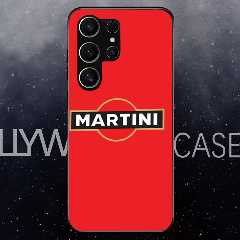 Чехол для телефона Racing M-Martini-ES для Samsung S25 Edge Ultra S23 S22 S21 S20 Ultra Plus S24 Fe A54 A53 A25 Стеклянная крышка