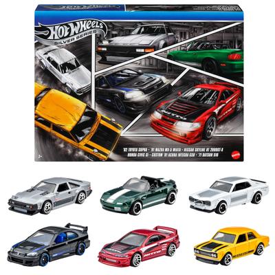 Hot Wheels Streets of Japan Multi Pack игрушечный мини-автомобиль 6 машин для детей от 3 лет и старше Multi JBY77