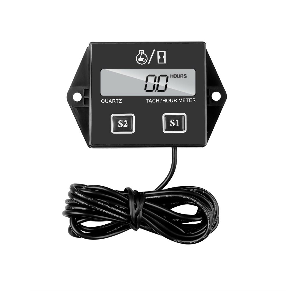 Professional Inductive LCD Display Digital Engine RPM Meter Engine Tach Hour Meter Tachometer Gauge