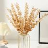 24 Pcs Gold Eucalyptus Stems Artificial Eucalyptus Leaves Eucalyptus Branches Fake Eucalyptus Leaves Faux Eucalyptus Stem for Vase Wedding Bouquet