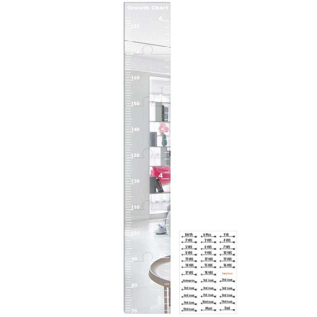 Growth Chart Mirror For Kids Multifuncional Decorative Height Wall Chart For Boys Girls