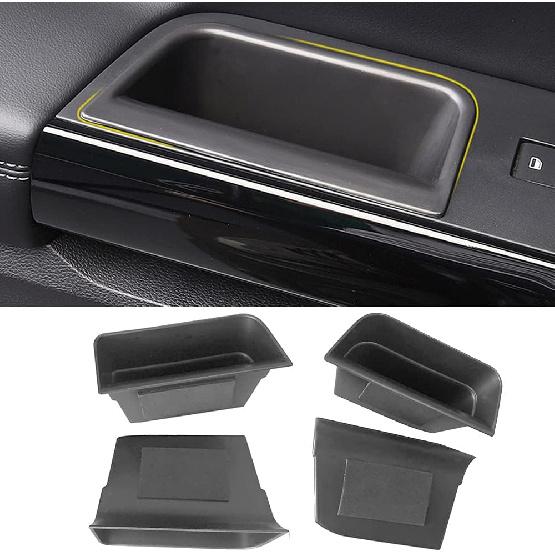 Vesul 4PCS Door Grab Tray Door Organizer Compatible With Ford Explorer 2024 2025 Armrest Phone Container Handle Ert ABS Tray Storage Box Glove