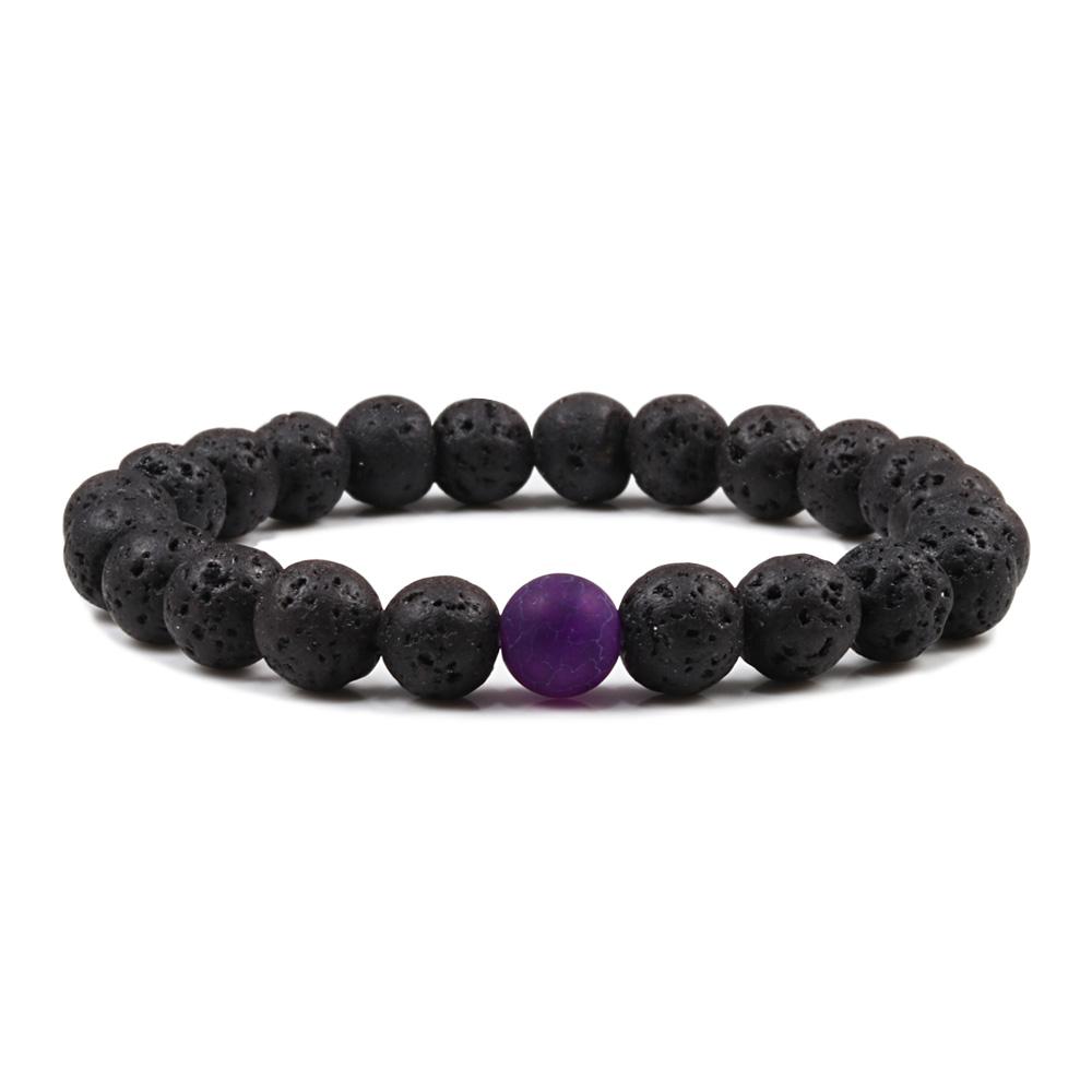 1-2 шт. браслеты из бисера, набор браслетов из натурального камня лавы, пары, расстояние, энергия, эластичная веревка, мужские и женские ювелирные изделия, лучший друг, подарок