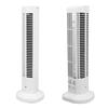 Вентилятор башенного типа со светодиодной настольной лампой, белый, компактный, портативный, безопасный, безлопастной, 2-скоростной, настольный ветряной вентилятор
