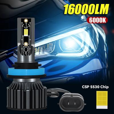 1 шт. Автомобильные фары Canbus H4 LED H7 16000LM H11 светодиодная лампа для автомобильных фар H1 H3 H9 9005 9006 HB3 HB4 5202 9007 H13 противотуманные фары 12 В