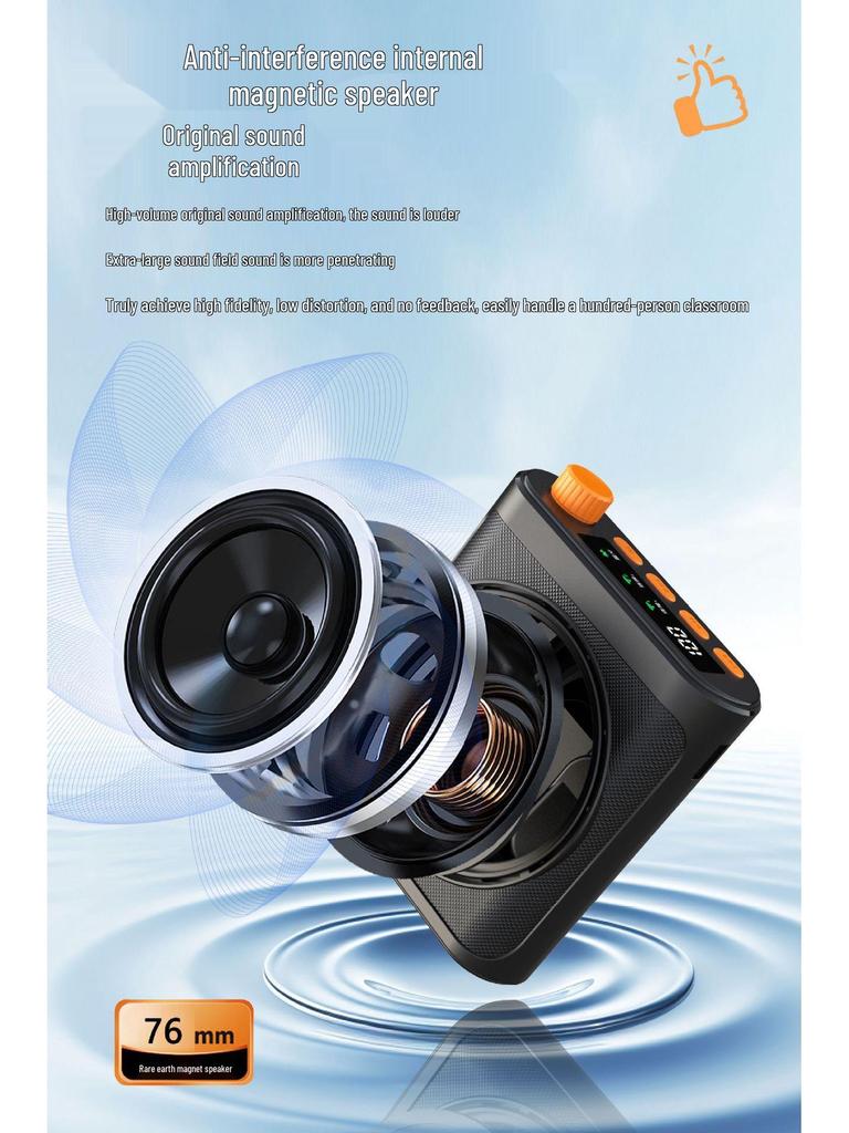 Беспроводной петличный микрофон Little Bee с 4-м поколением ИИ с защитой от обратной связи для учителей, экскурсоводов и тренеров