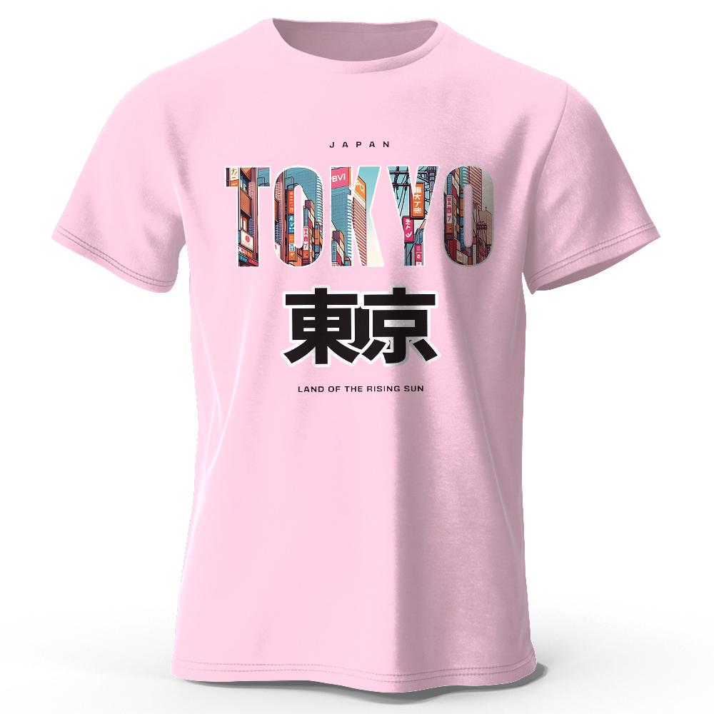 Футболка Tokyo Printed Fashion Forward из 100% хлопка, ультрамягкая, с круглым вырезом и короткими рукавами, идеально подходит для мужчин и женщин