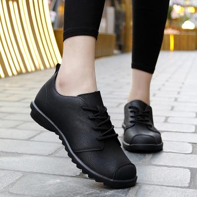 Большие размеры весенне-летней женской обуви модные повседневные маленькие кожаные туфли трендовые модные стильные одинарные туфли ретро японские