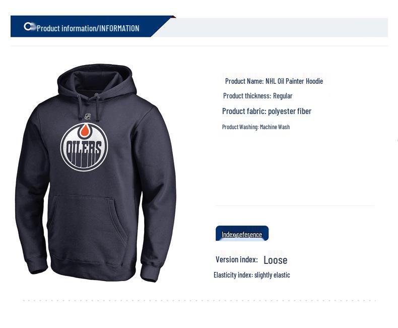 Худи-толстовка для хоккея на Хэллоуин NHL Oil Kings Большого размера для мужчин