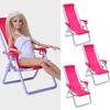 Dollhouse Swim Foldable Deckchair Lounge Beach Chair Furniture For Barbie Accessories Furniture Toys