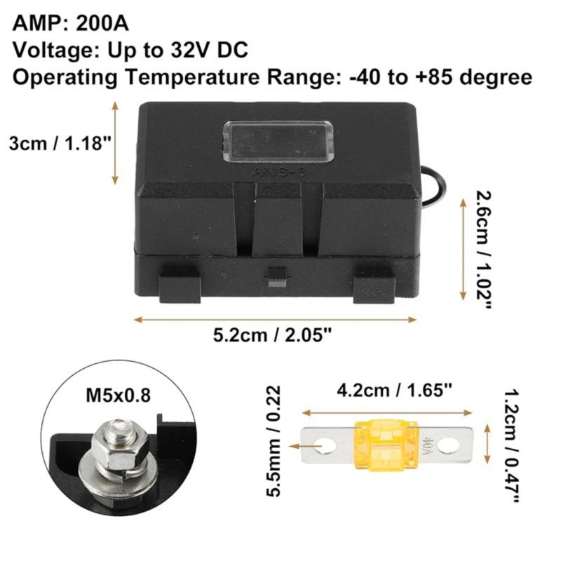 Огнестойкий малый держатель предохранителей, термостойкий держатель предохранителей для цепей грузовых автомобилей, сельскохозяйственной и мобильной техники