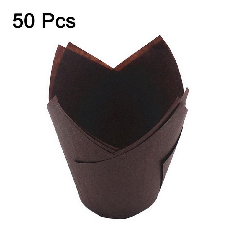 Бумажный формочек для кексов, формочек для выпечки, для свадебных вечеринок, кексов-тюльпанов, бумажных стаканчиков для кексов, маслостойких оберток для тортов