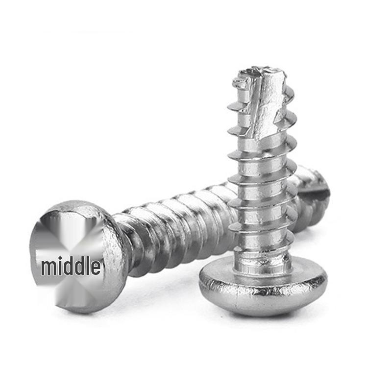 Nickel-Plated Phillips Pan Head Self-Tapping Screw with Cutting Tail - M2/M3/M4