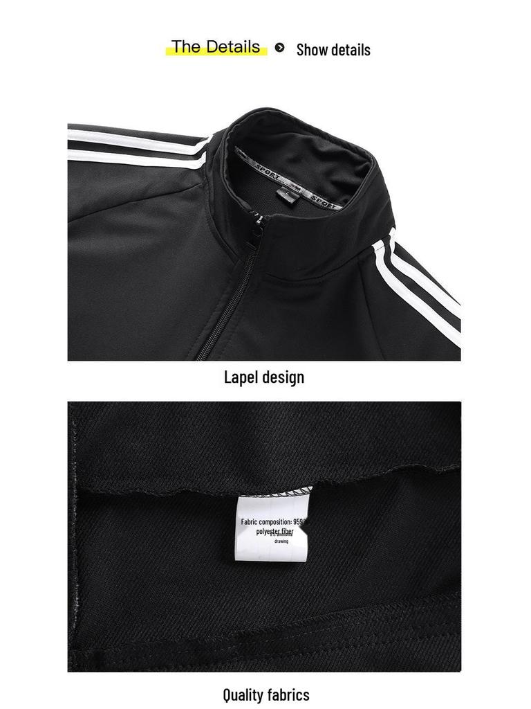 Мужской повседневный костюм приталенного кроя: Подростковая спортивная одежда в корейском стиле однотонной расцветки для весны и осени