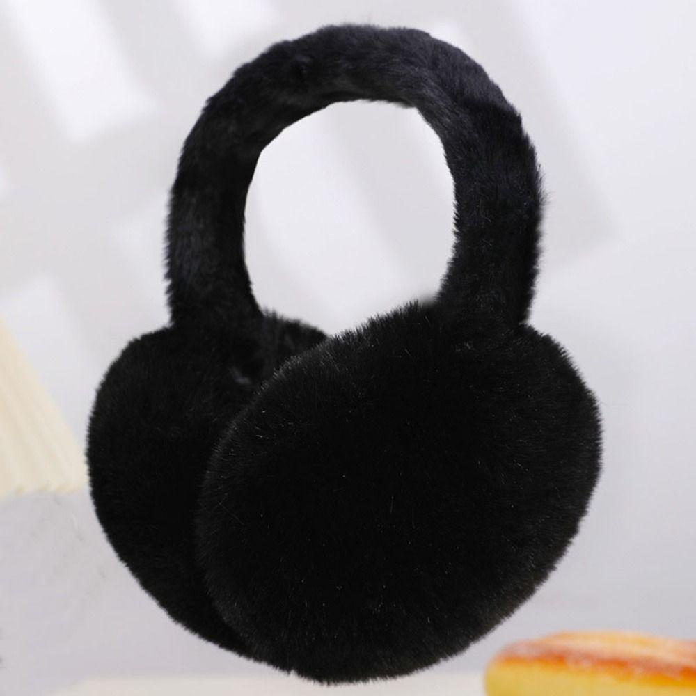 Solid Color Plush Ear Warmer Folding Ear Cover New Earflap Outdoor