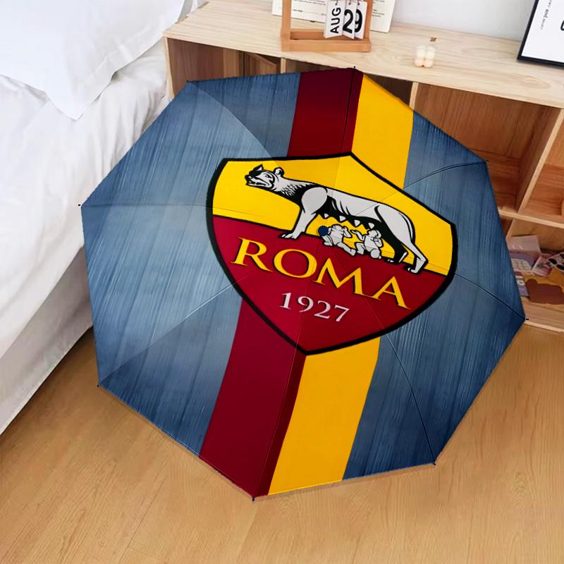1PC AS Roma1 Football club Printed Umbrella Folding umbrella, automatic umbrella 8-Frame for Travel, camping Fan gifts Christmas Gifts