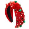 Christmas Headband Fashion Beads Rhinestone Christmas Hair Accessories For Women