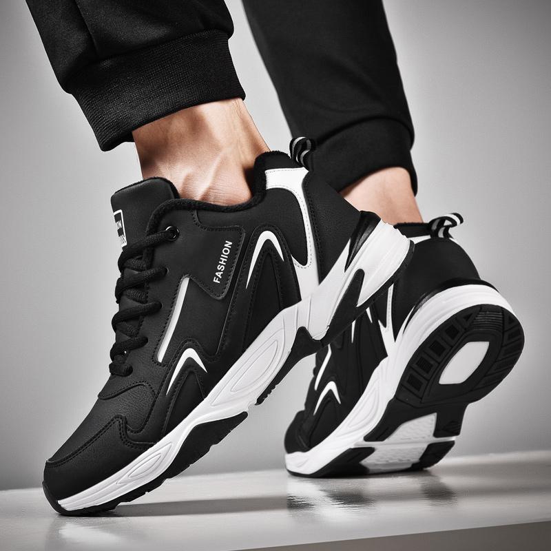 Высококачественная зимняя теплая спортивная повседневная обувь мужская обувь большого размера кроссовки для бега на открытом воздухе плюшевые походные туфли